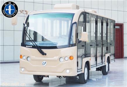  鸿畅达香槟色带双空调电动观光车